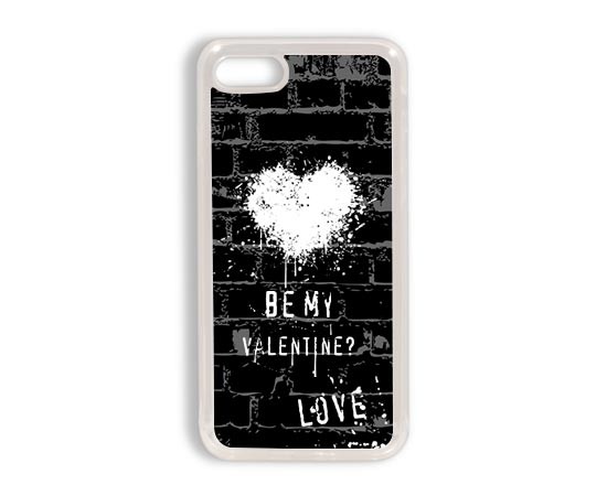 Cover iPhone 7 in silicone grafica romantica