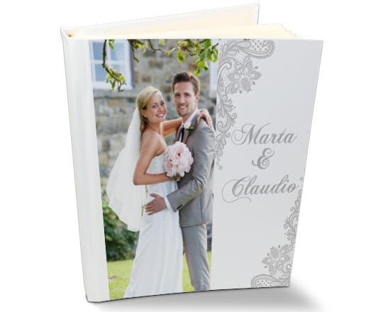 album retro in pelle per matrimonio