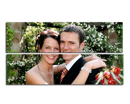 Tela in pannelli personalizzata con l'immagine del tuo matrimonio