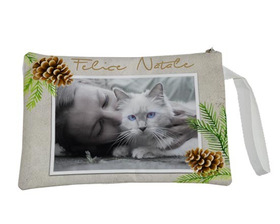 Pochette con grafica natalzia Pine cone