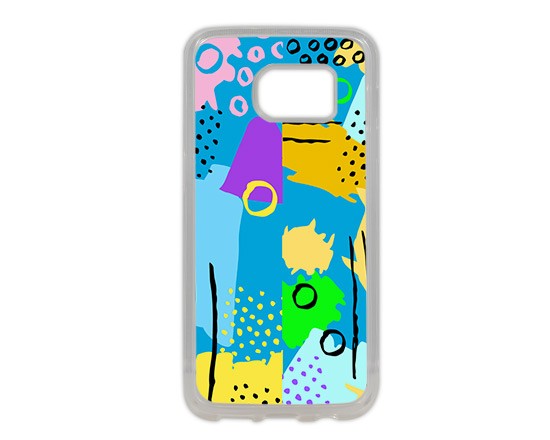 Cover Galaxy S7 in Silicone Abstract colors