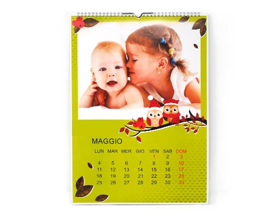 Calendario multipagina con grafica gufi