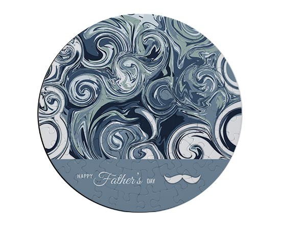 Puzzle rotondo Blue father