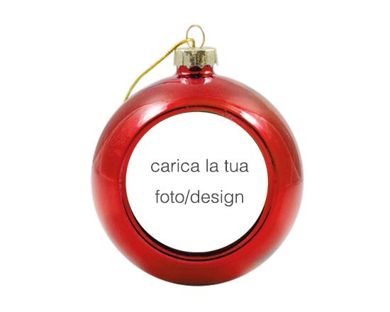 Palla di Natale in vetro colorato rosso