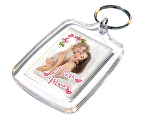 Portachiave Rettangolare in Plastica Mum vintage