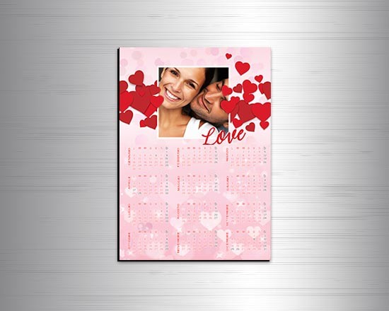 Calendario magnetico A4 Storm of hearts