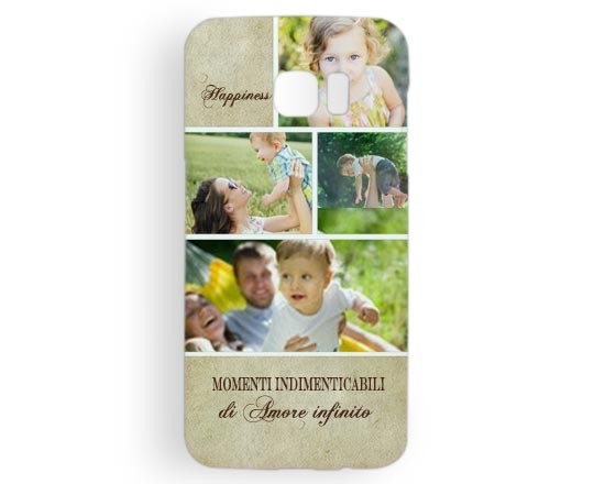 Cover Galaxy s7 Edge 3D Beige collage