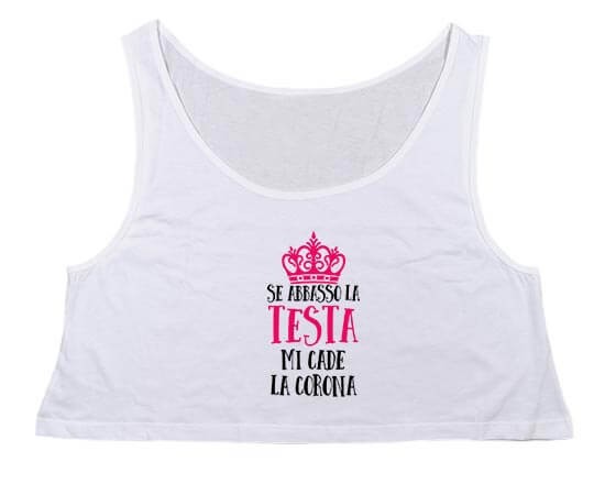 Crop Top con grafica con la corona