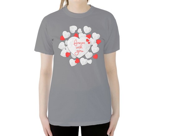 t-shirt unisex con grafica love