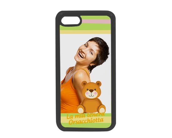 Cover in silicone iPhone 7 con orsetto