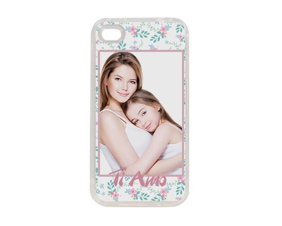 Cover in silicone iPhone 4-4s con piccoli fiorellini