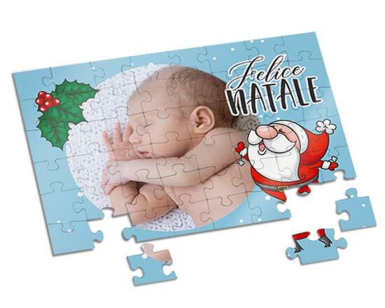Puzzle con grafica di natale