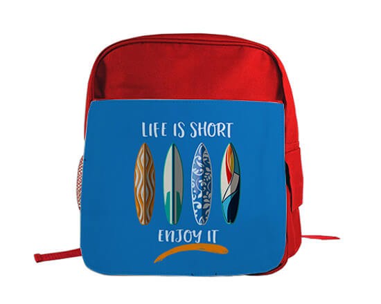 Zaino scuola con surf disegnati