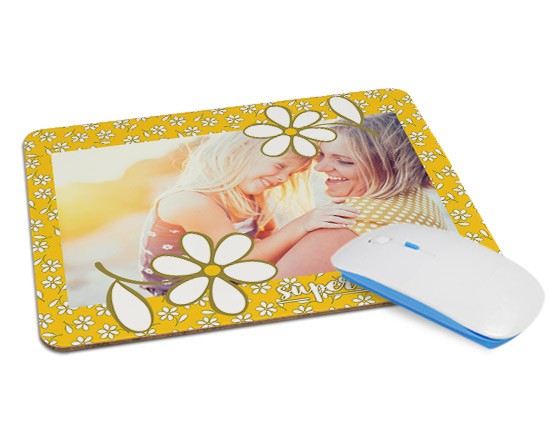 Mousepad in masonite con margherite