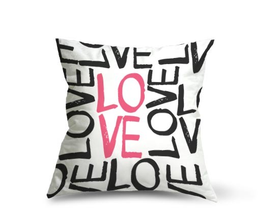 Cuscino in pile Love words