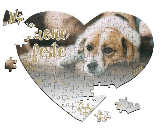 Puzzle cuore A4 White Christmas