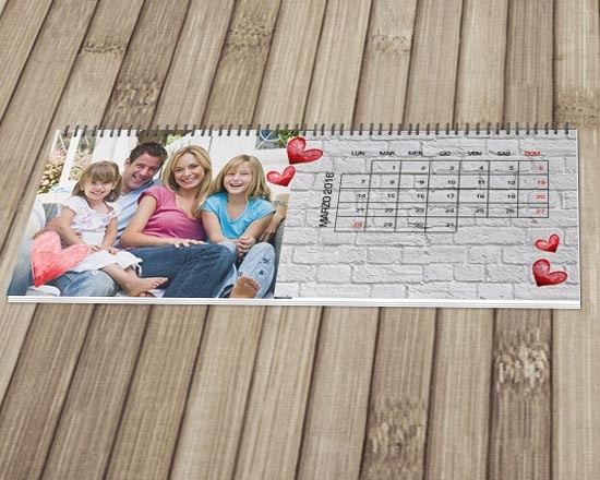 Un romantico calendario tutto da personalizzare