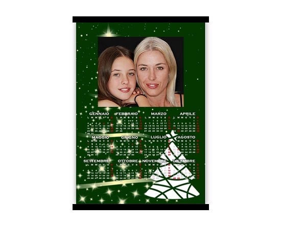 Calendario A3 pagina singola Green three