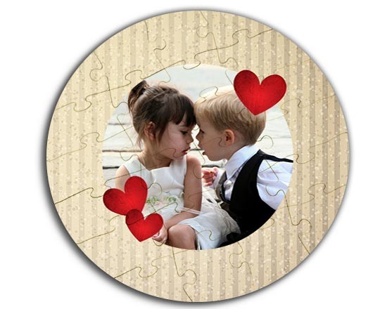 Puzzle di legno rotondo Cartonato