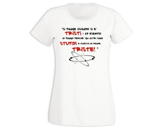T-shirt donna in cotone Stupidi e tristi