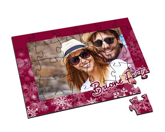 Puzzle legno con grafica natalizia