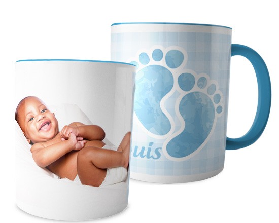 Tazza panoramica Impronte azzurre