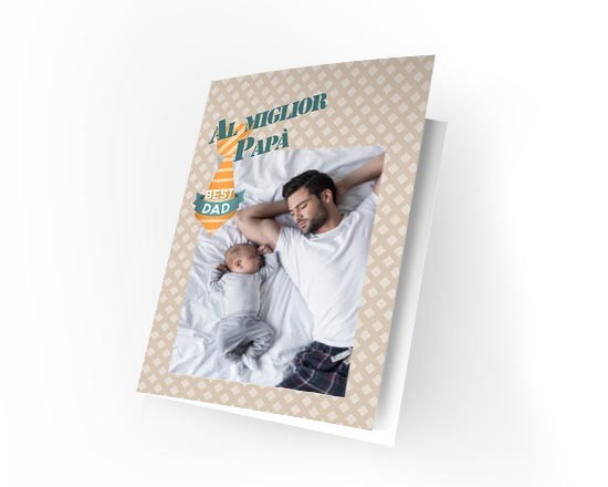 Cards per il papà con grafica con cravatta