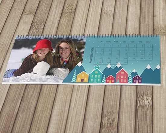 Un originale calendario con grafica colorata