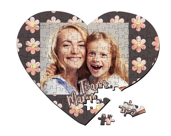 Puzzle cuore A3 Ti amo mamma