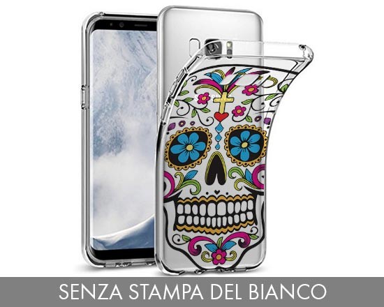 Cover trasparente Samsung S8 Teschio
