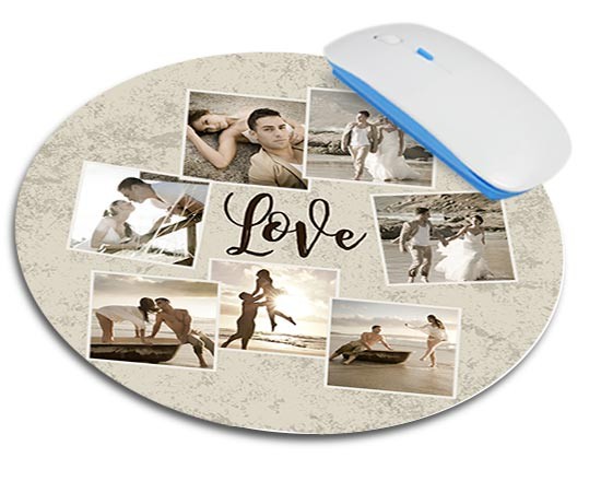 Tappetino per mouse Tondo personalizzato con le tue foto