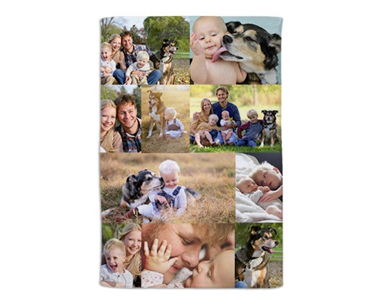 coperta collage personalizzata con 10 foto