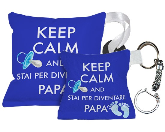 Portachiavi con cuscino con Keep Calm