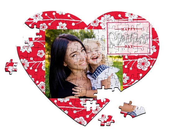 Puzzle A4 con fiorellini bianchi