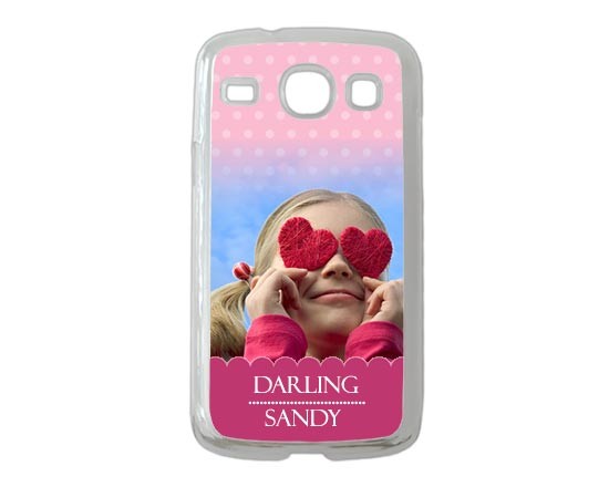 Cover Samsung Galaxy Core con grafica rosa