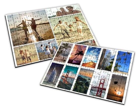Puzzle Big in legno con grafica Collage
