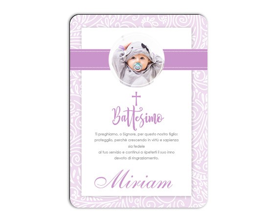 Calamita Rettangolare 9x7 Baptism pink