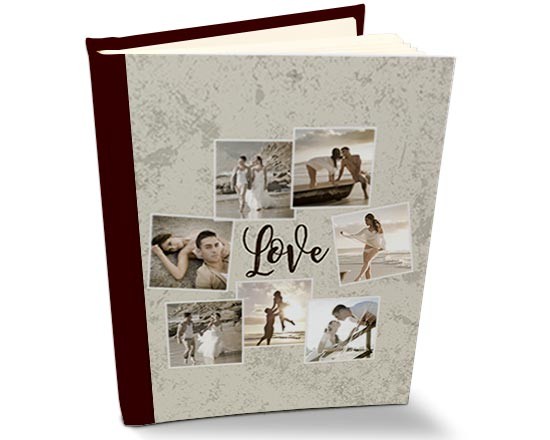 Album portafoto con grafica collage