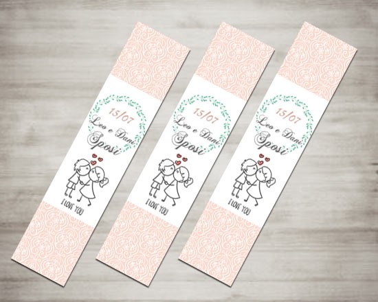 Segnalibro Pink swirls