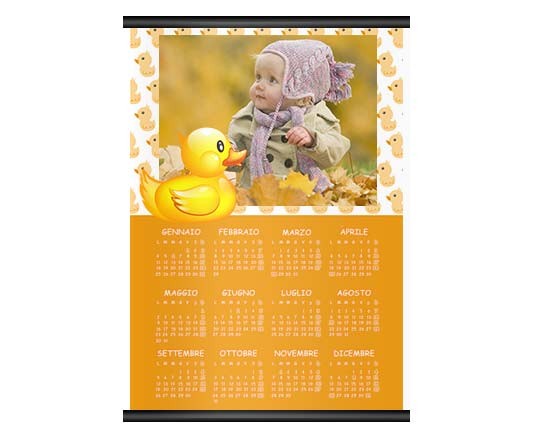 Calendario A3 pagina singola Paperella