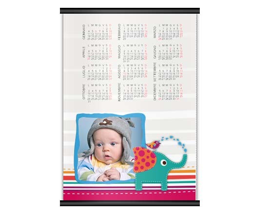 Calendario A3 Pagina Singola con grafica per bambini