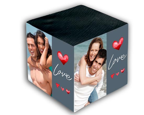 Fotocubo chich con grafica laterale da personalizzare con foto