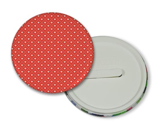 Spilla con clip Texture Cuori