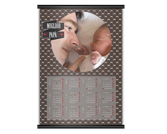 Calendario con grafica per la festa del papà