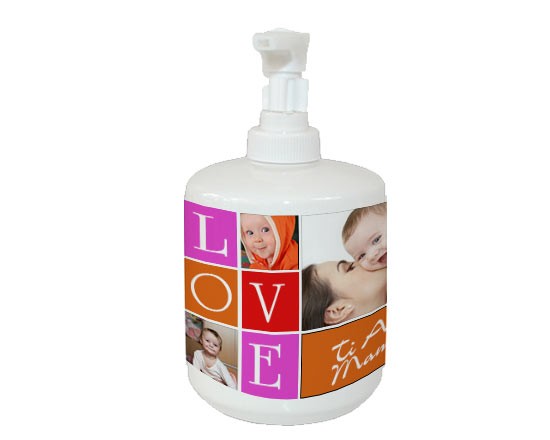 Dispenser sapone collage colorato