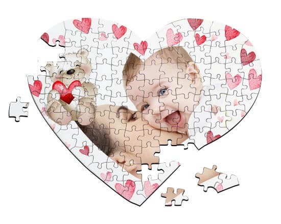 Puzzle cuore A4 Sweet teddy bear