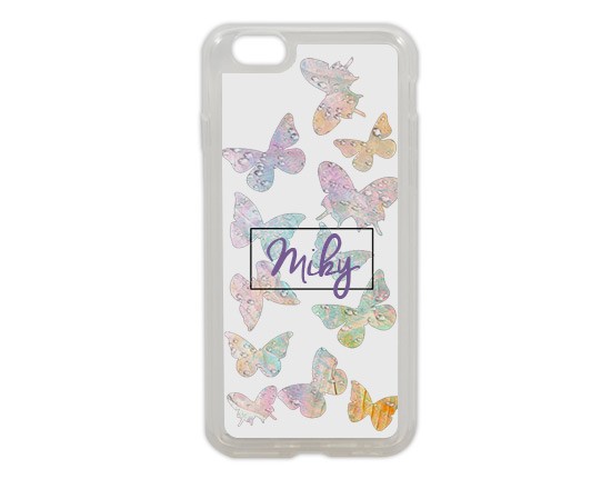 Cover in silicone iPhone 6 con farfalle