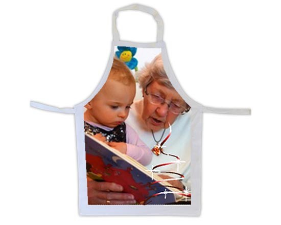 Grembiule di natale con foto nonna
