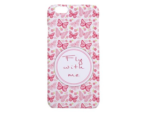 iPhone 6 cover 3D Farfalle rosa