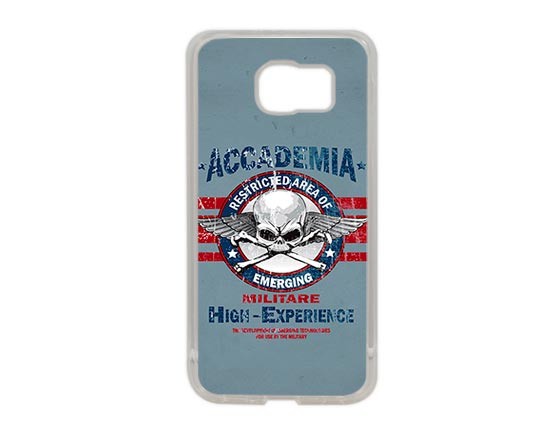 Cover S6 in silicone con teschio alato